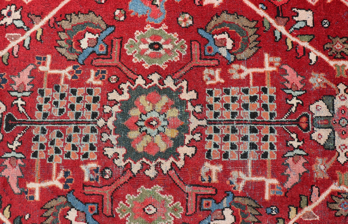 Large Antique Hand Knotted Persian Sultanabad - Mahal Rug with Medallion Design Sultanabad Mahal antique rug from Persia with all - over geometric design, Keivan Woven Arts / rug PTA - 200710, country of origin / type: Iran / Mahal, circa 1920 jewe... - Keivan Woven ArtsPTA - 200710 - 16606