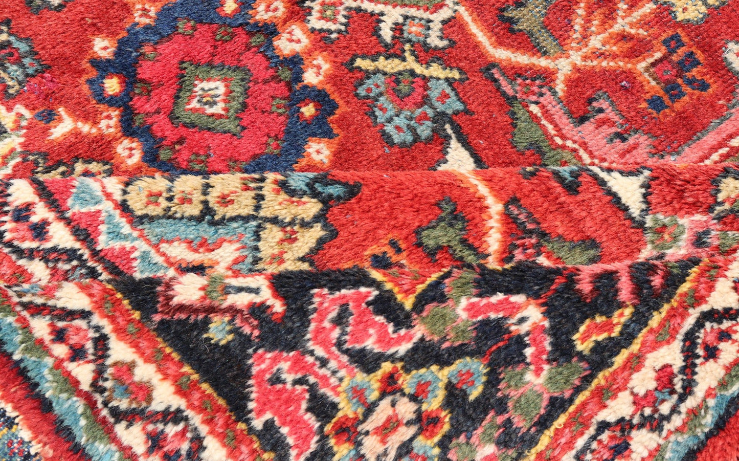 Antique Persian Mahal Rug with All - Over Sub - Geometric Design in Red Background This rug is replete with an all - over symmetrical sub - geometric design set upon a red background and enclosed within a complementary border.Keivan Woven Arts Rugs ... - Keivan Woven ArtsPTA - 200714 - 16630Rug