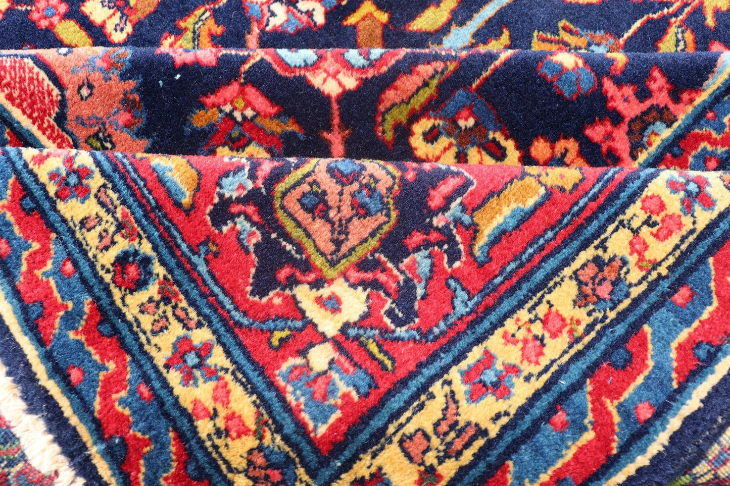 Large Antique Persian Tabriz Rug with All - Over Sub - Geometric and Colorful Design. Country of Origin: Iran; Type: Tabriz; Design: Floral, Sub - Geometric Floral, All - Over; Keivan Woven Arts: rug PTA - 200729; Large Hand - Knotted Antique Persian Tabriz Rug ... - Keivan Woven ArtsPTA - 200729 - 15578Rug