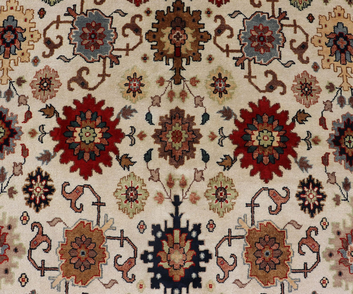 Beautiful modern Mahal - Sultanabad hand - knotted wool rug with a Traditional Design. This Mahal - Sultanabad rug has a multi - color accent in a gorgeous all - over floral design. Keivan Woven Arts/ Rug/PTA - 2109 - 04 country of origin / type: India / Heriz, circ... - Keivan Woven ArtsPTA - 2109 - 04 - 17050Rug