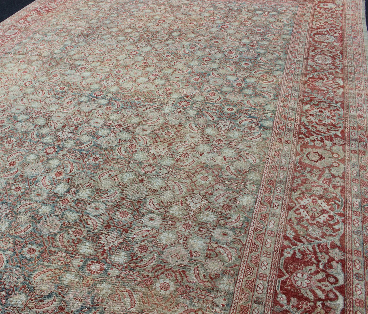 Antique Sultanabad rug from Persia with all - over geometric design. Keivan Woven Arts - rug R20 - 0101, country of origin / type: Iran / Sultanabad, circa 1910 Measures: 11'2 x 17'6. This beautiful antique Persian Sultanabad rug is lightly faded, and ... - Keivan Woven ArtsR20 - 0101 - 12575