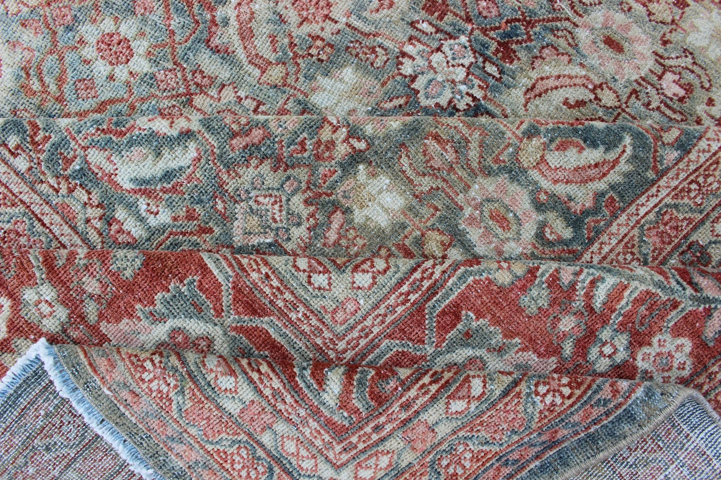 Antique Sultanabad rug from Persia with all - over geometric design. Keivan Woven Arts - rug R20 - 0101, country of origin / type: Iran / Sultanabad, circa 1910 Measures: 11'2 x 17'6. This beautiful antique Persian Sultanabad rug is lightly faded, and ... - Keivan Woven ArtsR20 - 0101 - 12575
