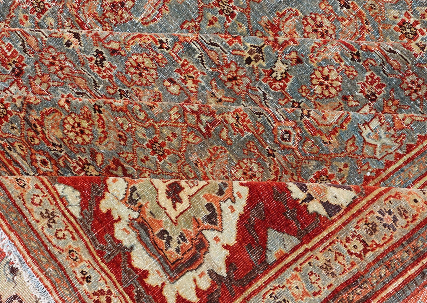 Over sized Antique Persian Bidjar Rug in Herati Design by Keivan Woven Arts Large Antique Persian Bidjar Rug in All Over Herati Design by Keivan Woven Arts. This Over sized Antique Bidjar Persian rug has variety of colors, rug R20 - 0903 - 178549, ... - Keivan Woven ArtsR20 - 0903 - 178549 - 13726