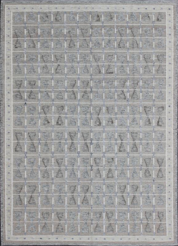 Large Modern Scandinavian Flat Weave Rug /Swedish Design Flat - Weave Rug. Geometric Scandinavian/Swedish Flat - Weave Modern Rug by Keivan Woven Arts. rug RJK - 14434 / Early 21st century Flat - weave This Scandinavian flat - weave patterned rug is inspired ... - Keivan Woven ArtsRJK - 14434 - SHB - 005 - 03 - 7111Rug