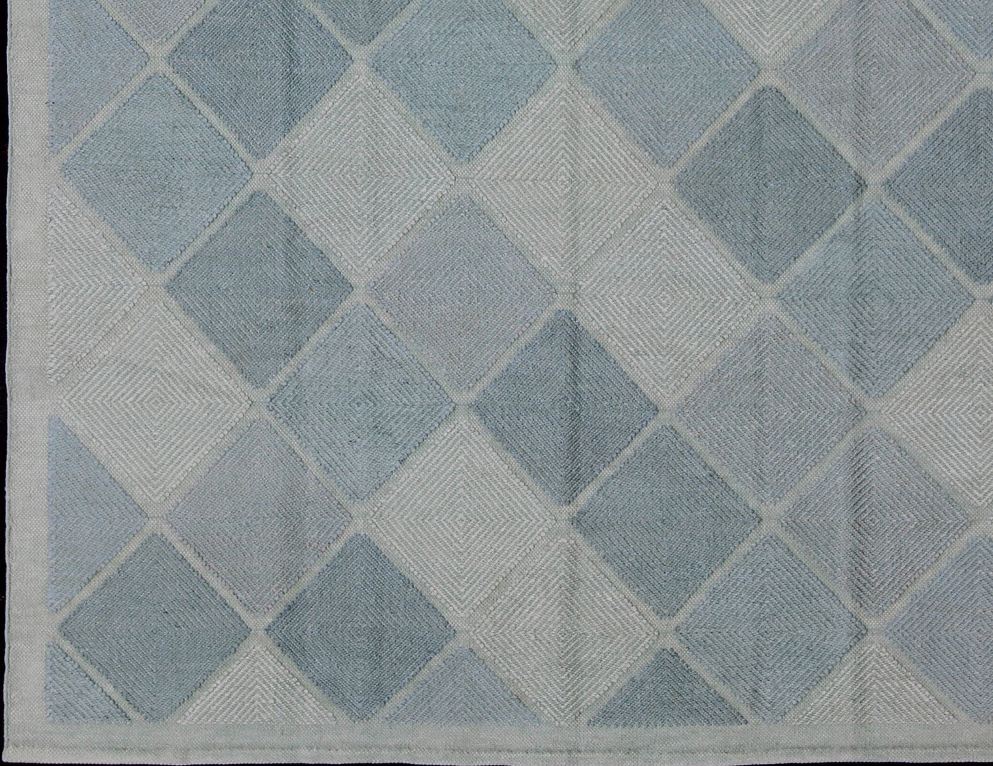 Keivan Woven Arts Large Scandinavian Inspired Design Rug in Blue, Tan and Green Colors Keivan Woven Arts Large Scandinavian Inspired Design Rug in Blue, Tan and Green Colors. Large Scandinavian inspired design rug in blue and gray colors. K... - Keivan Woven ArtsRJK - 17391 - MORROCO - SKY - 10856