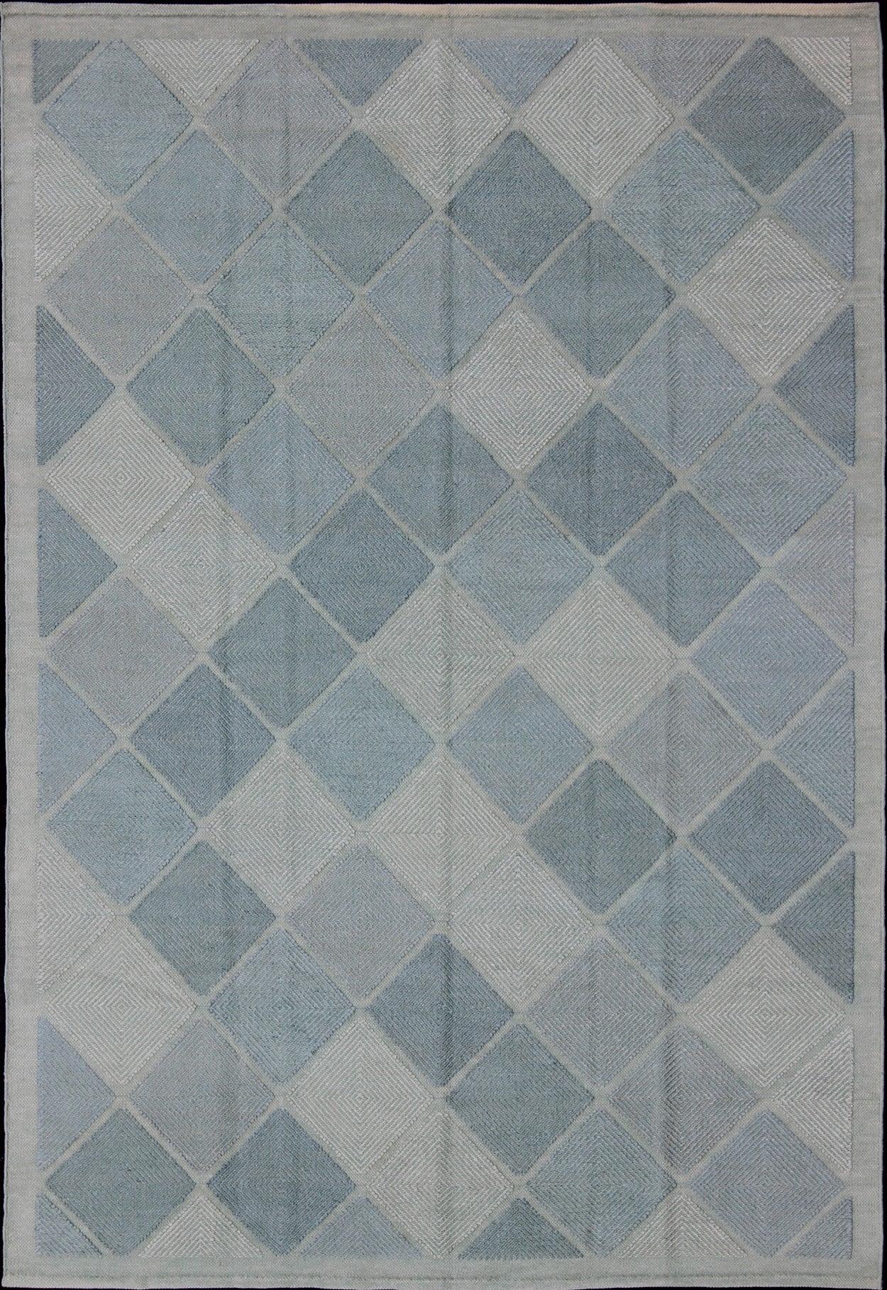 Keivan Woven Arts Large Scandinavian Inspired Design Rug in Blue, Tan and Green Colors Keivan Woven Arts Large Scandinavian Inspired Design Rug in Blue, Tan and Green Colors. Large Scandinavian inspired design rug in blue and gray colors. K... - Keivan Woven ArtsRJK - 17391 - MORROCO - SKY - 10856