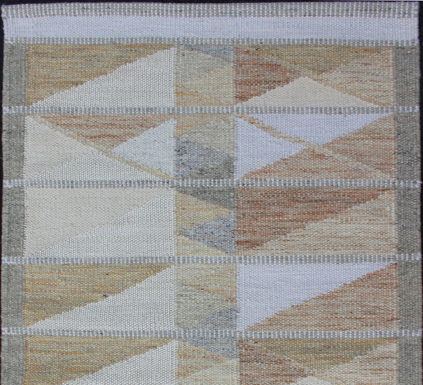 Keivan Woven Arts Scandinavian Flat - Weave Design Rug in Earthy Tones. Keivan Woven Arts / rug RJK - 23496 - SHB - 050 - 02, country of origin / type: India / Scandinavian flat - weave. Measures: 3'1 x 5'3 This Scandinavian flat - weave is inspired by the wo... - Keivan Woven ArtsRJK - 23496 - SHB - 050 - 02 - 13150