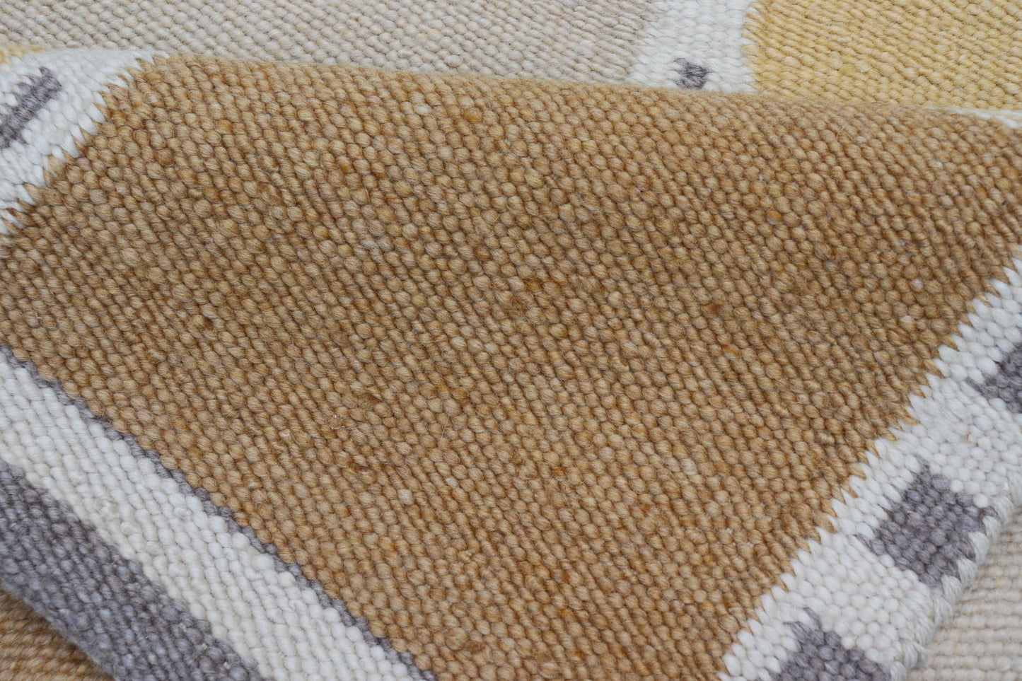 Contemporary Scandinavian Flat Weave Rug in Modern Swedish Design Yellow. Keivan Woven Arts rug # RJK - 24157 - SHB - 020 - NU, Scandinavian flat weave. 21st Century Modern Kilim. Measures: 2'11 x 5'1 This Scandinavian/Swedish flat - weave is inspired by... - Keivan Woven ArtsRJK - 24157 - SHB - 020 - NU - 24661