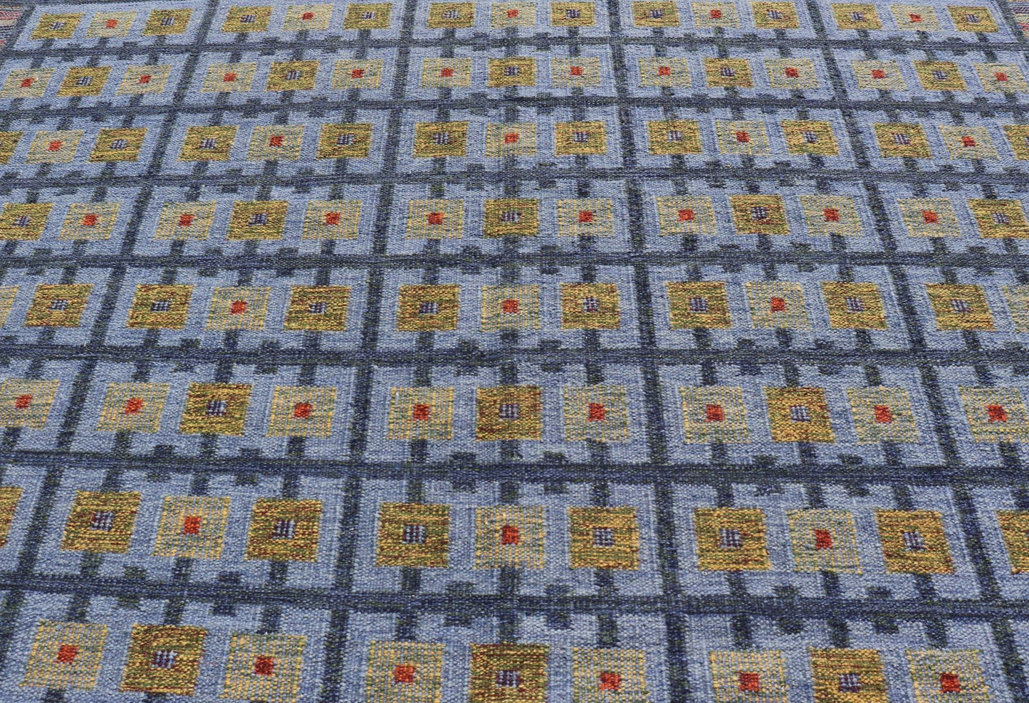 Keivan Woven Arts Large Modern Scandinavian/Swedish Geometric Design Rug. Keivan Woven Arts / rug RJK - 24231 - SHB - 009 - 13, country of origin / type: India / Scandinavian flat - weave. Measures: 10'5 x 13'9 This Scandinavian flat - weave patterned rug is... - Keivan Woven ArtsRJK - 24231 - SHB - 009 - 13 - 17310
