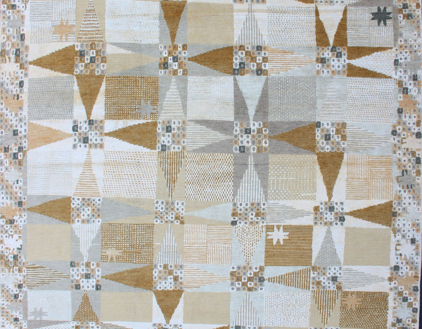 Keivan Woven Arts Piled Modern Scandinavian/Swedish Design Rug In Neutral Tones. Keivan Woven Arts / rug RJK - 29646, country of origin / type: India / Scandinavian piled rug. Measures: 9'0 x 12'0 This Scandinavian Pile rug is inspired by the wor... - Keivan Woven ArtsRJK - 29646 - A2121A - 13926