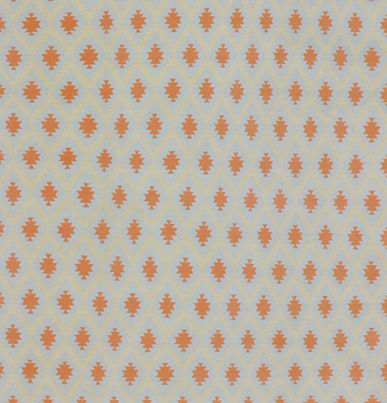 Vintage Cotton Dhurrie Large Rug. Keivan Woven Arts / rug ROD - 4438, country of origin / type: India / Dhurrie, circa 1970 Measures: 12'11 x 121'3. Woven during the mid - 20th century, this designer cotton dhurrie is decorated with a stepped diamond... - Keivan Woven ArtsROD - 4438 - 7601Rug