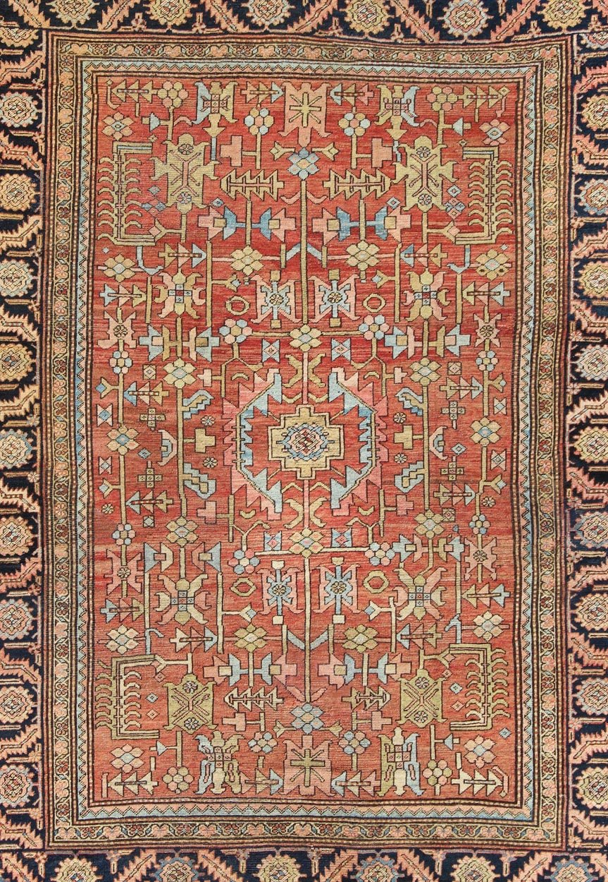 Antique Persian Serapi Rug with All - Over Geometric Design All - Over Geometric Design Antique Persian Serapi Rug. Keivan Woven Arts / rug /S12 - 0301, country of origin / type: Iran / Kerman , circa 1890. Measures: 9'5 x 12'8. This ant... - Keivan Woven ArtsS12 - 0301 - 3217Rug