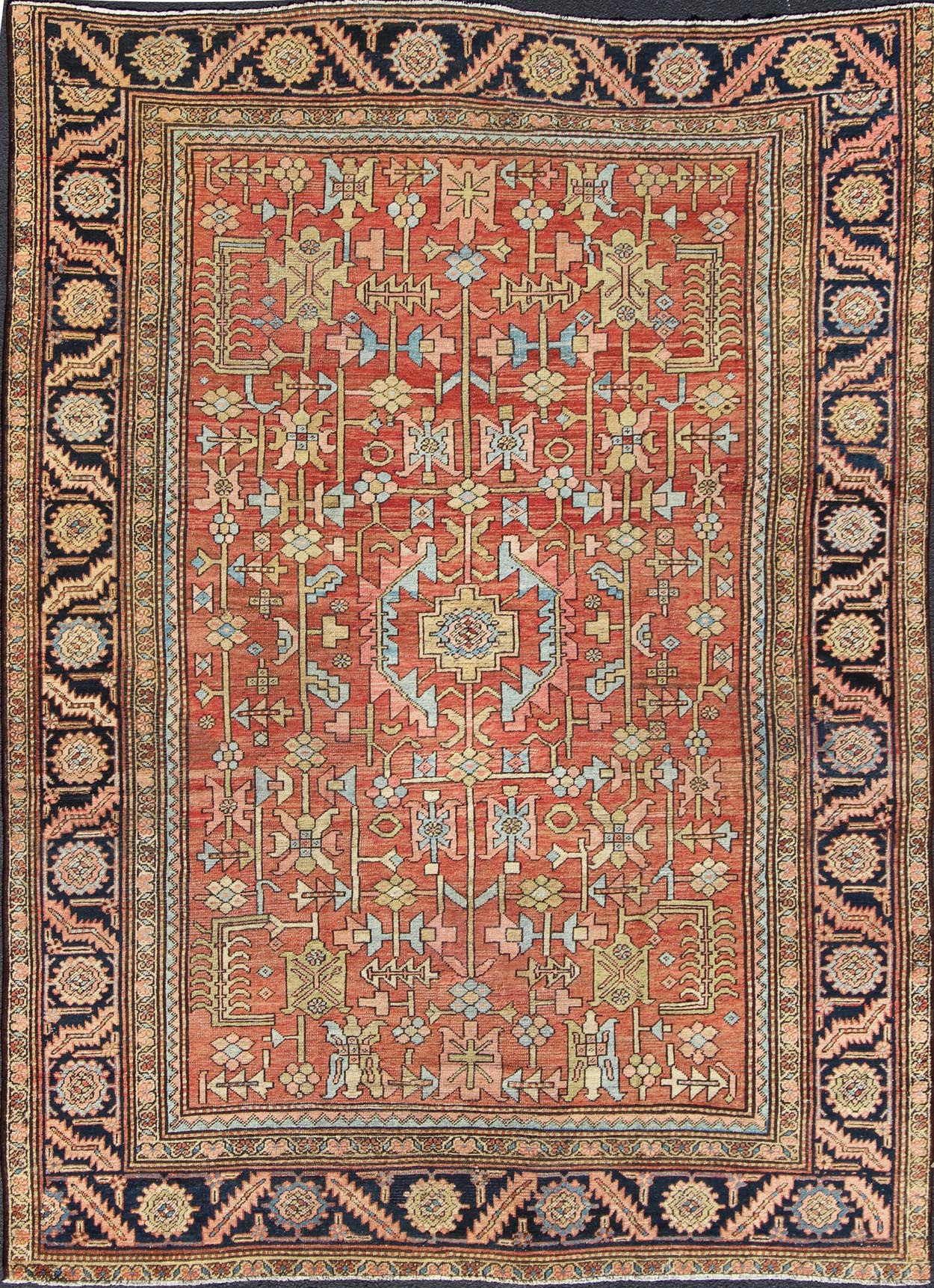Antique Persian Serapi Rug with All - Over Geometric Design All - Over Geometric Design Antique Persian Serapi Rug. Keivan Woven Arts / rug /S12 - 0301, country of origin / type: Iran / Kerman , circa 1890. Measures: 9'5 x 12'8. This ant... - Keivan Woven ArtsS12 - 0301 - 3217Rug