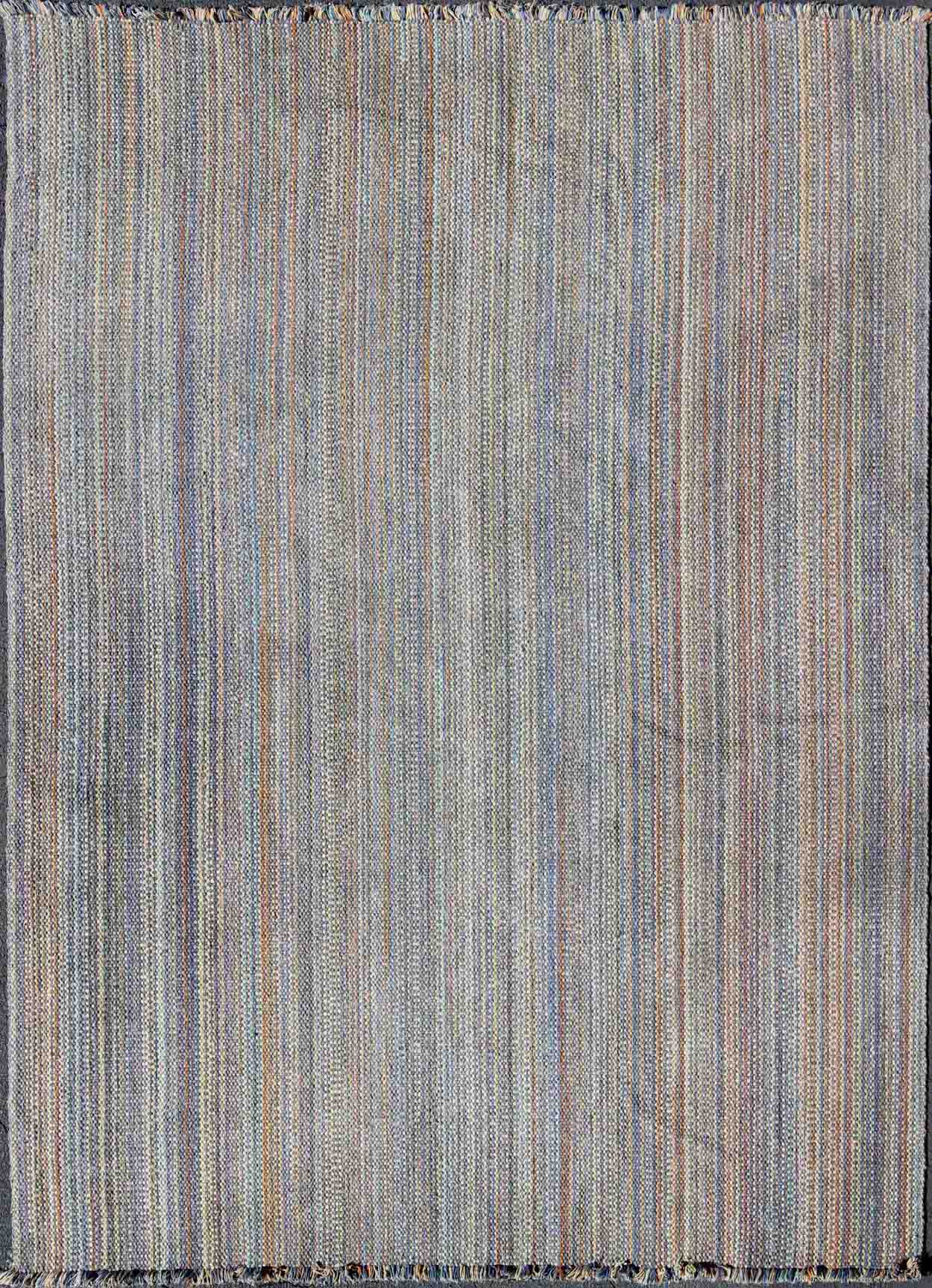 Large Vintage American Rug Braided in Multi - Colored. Measures: 8'5 x 11'2 This large American braided rug features a unique color palette coupled with a fine demonstration of American weaving. The tones of each stripe come together to p... - Keivan Woven ArtsS12 - 0708 - 3329Rug