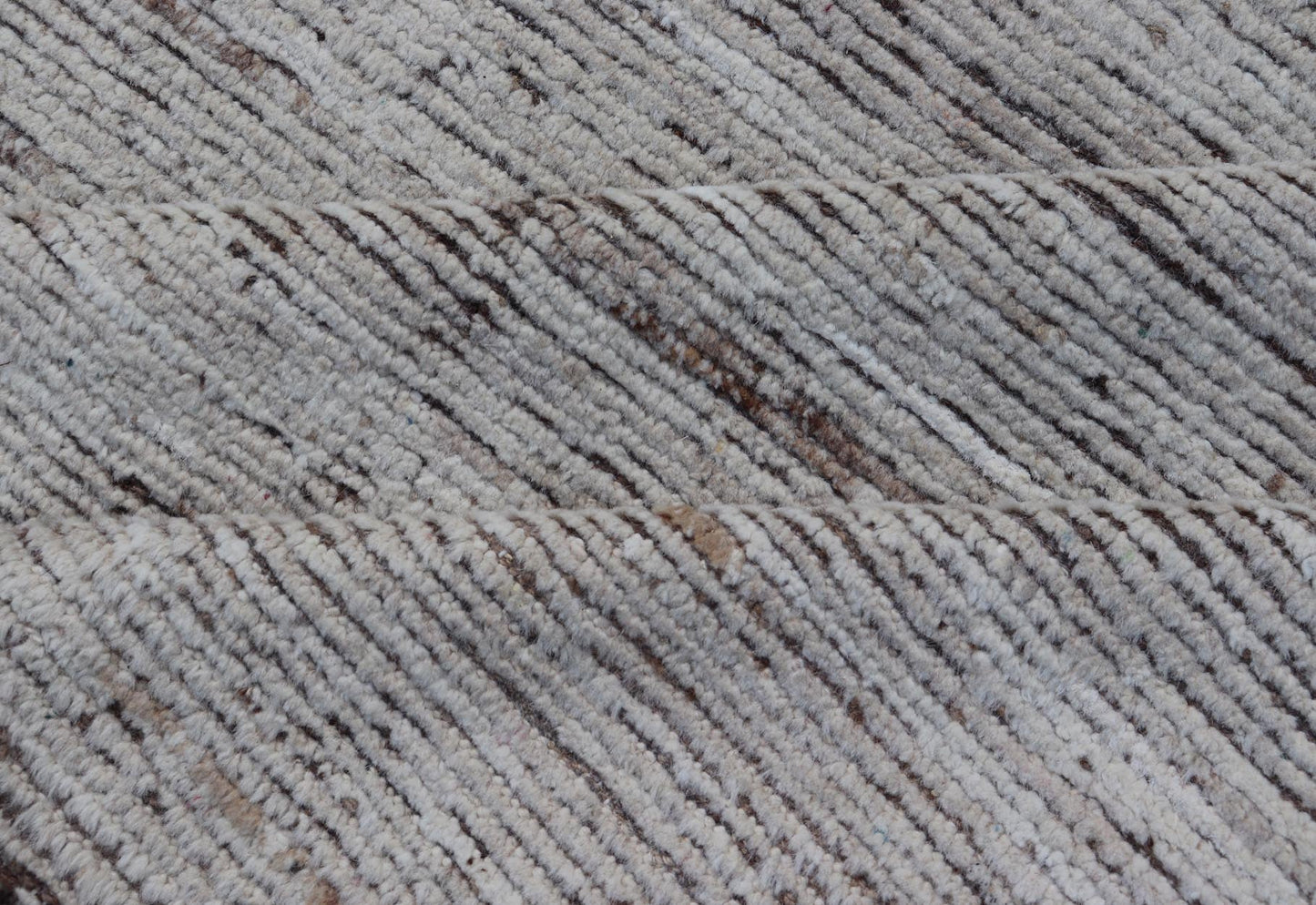 Minimalist Modern with Solid Off White Background in Textures Wool. As part of our modern casual collection, this distressed modern rug with Solid design is inspired by Moroccan rugs. The textured pile is white and off white wool and underneath the ... - Keivan Woven ArtsSNK - 1359 - 21505Rug