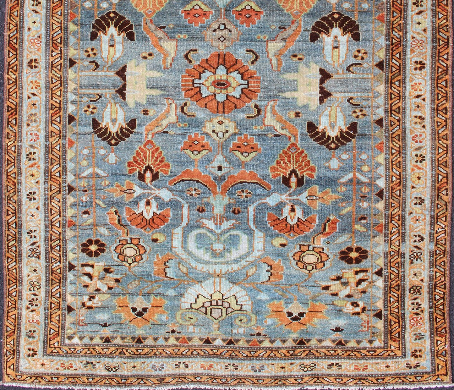 Antique Persian Malayer Rug with A Blue Field and Stylized Floral Design Antique Persian Malayer rug with blue field and stylized floral design, rug SUS - 2007 - 218, country of origin / type: Iran / Malayer, circa 1930 This antique Persian M... - Keivan Woven ArtsSUS - 2007 - 218 - 13040Rug
