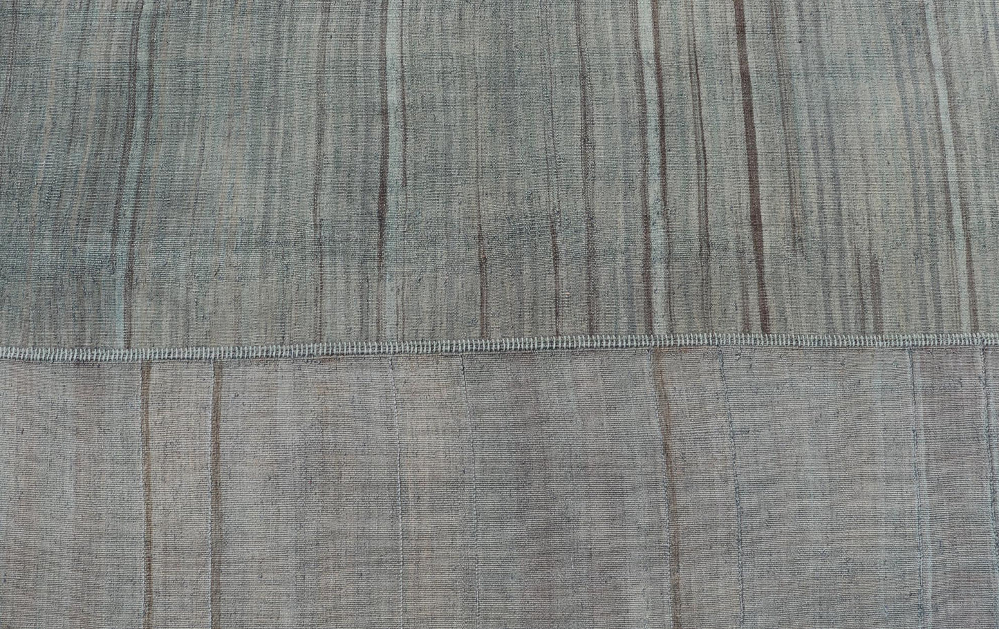 Vintage Turkish Kilim Rug with Subtle Earthy Tones and Striped Design