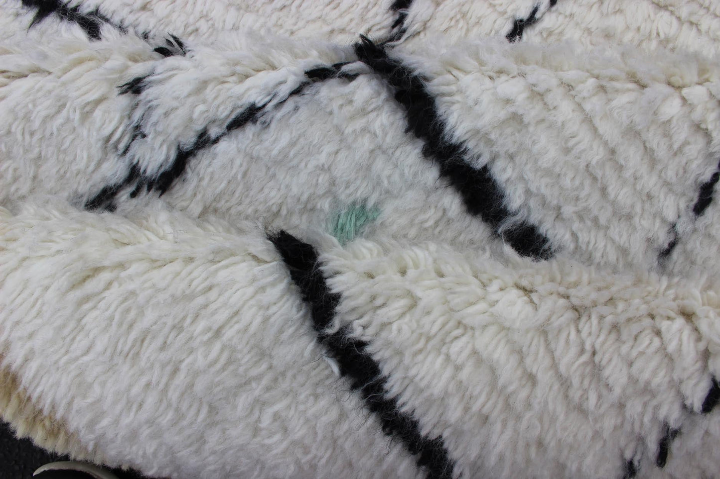 Measures: 10 x 14'7. Modern Moroccan rug with all - over Lattice design in Ivory/white and black with pops of color. Moroccan Tulu Rug on Ivory Background With Black Diamond by Keivan Woven Arts. rug TU - ALG - 19, country of origin / type: Turkey / Triba... - Keivan Woven ArtsTU - ALG - 19 - 12048Rug