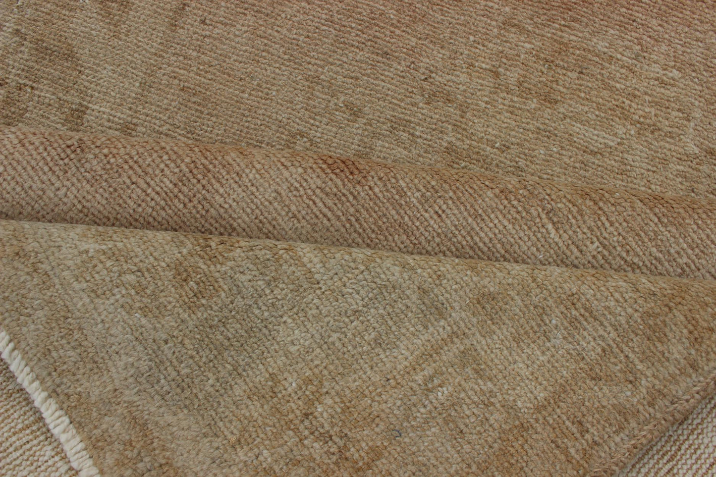 Vintage Turkish Oushak Runner Neutral Colors with Tribal Design in Earth Colors. wide and long vintage Turkish Oushak runner in neutral colors with medallions in taupe, tan, and light brown. rug/TU - ALK - 3590. Vintage Oushak runner Thi... - Keivan Woven ArtsTU - ALK - 3590 - 12108Rug