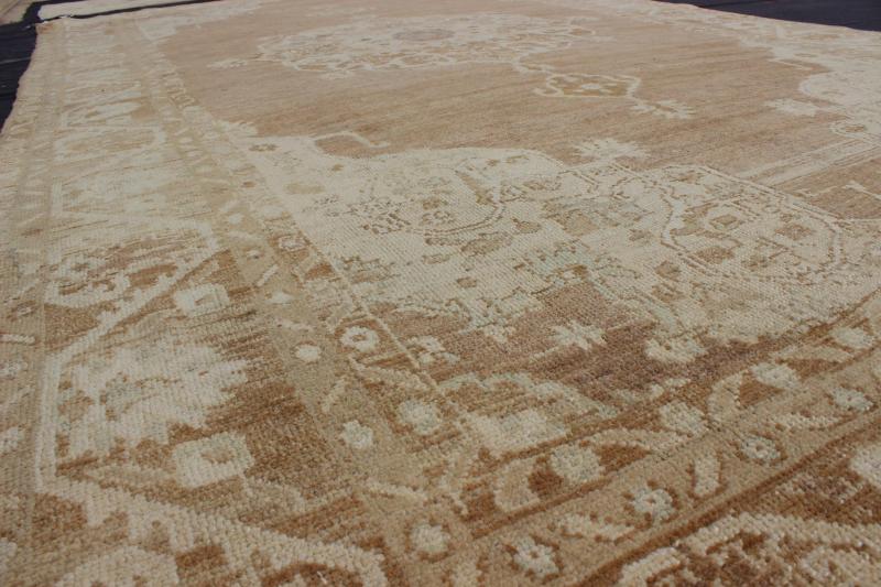 Brown and Ivory Vintage Turkish Rug with Flowers and Elegant Medallion Measures: 7'0'' x 12'5''. This vintage Turkish carpet, (circa mid - 20th century) features an elegant central medallion design, as well as patterns of smaller flowers and fl... - Keivan Woven ArtsTU - DUR - 3478 - 7225Rug