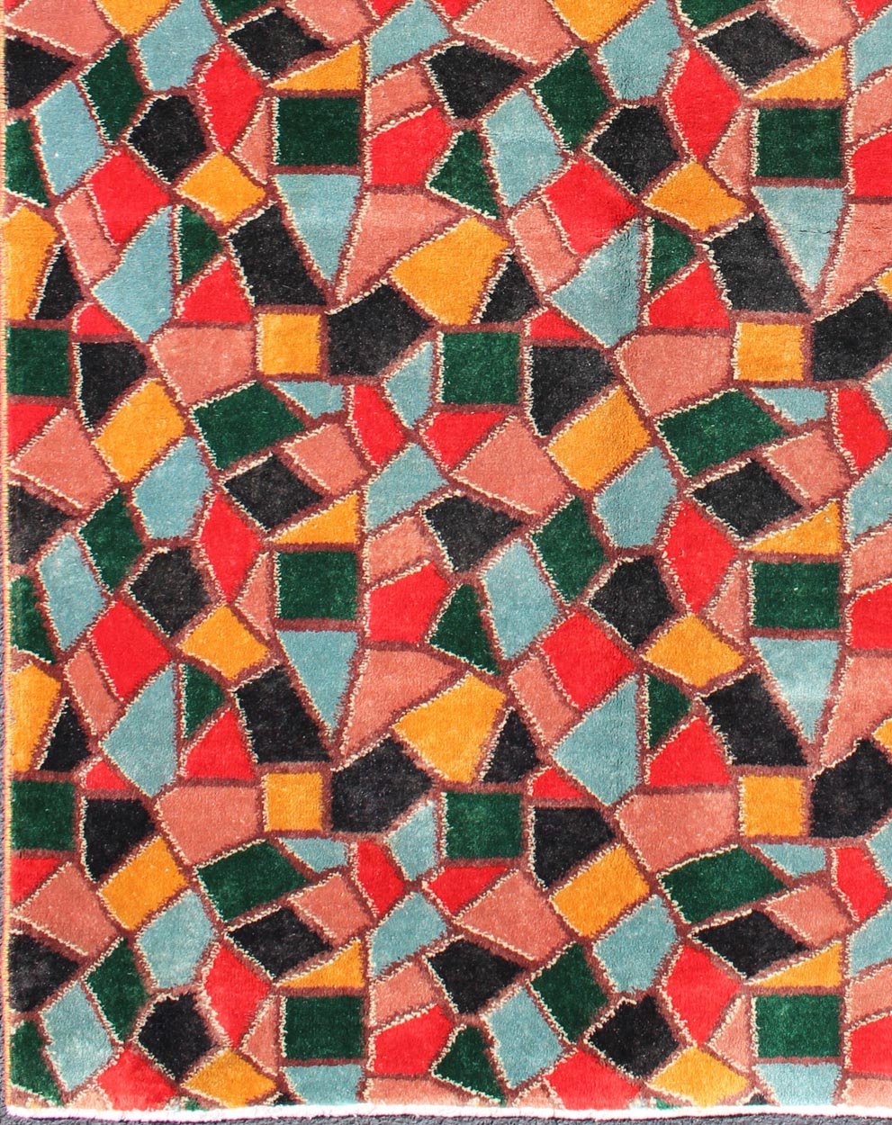 Mid - Century Modern Design Rug inspired by Stained glass Design Mid - Century Modern Design Rug with Stained glass Design. Keivan Woven Arts, rug/TU - MTU - 3327 origin/turkey #kwarugs, midcentury rug, modern design, vintage modern design rug M... - Keivan Woven ArtsTU - MTU - 3327 - 5792Rug