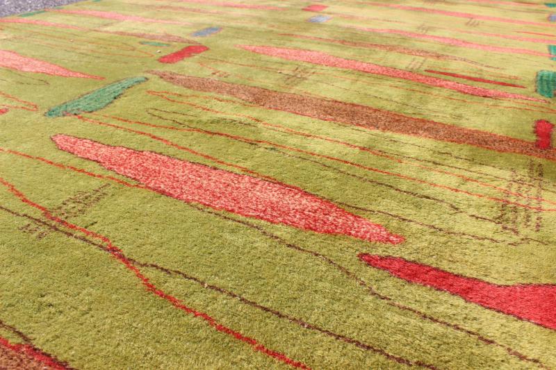 Mid - Century Modern Design Turkish Carpet - Alive with invigorating shades of vivid green and contemporary patterns, this Turkish Zeki Murens rug with Mid - Century Modern design makes an excellent accent in a contemporary interior. Featuring several shades... - Keivan Woven ArtsTU - MTU - 3486 - 6841Rug