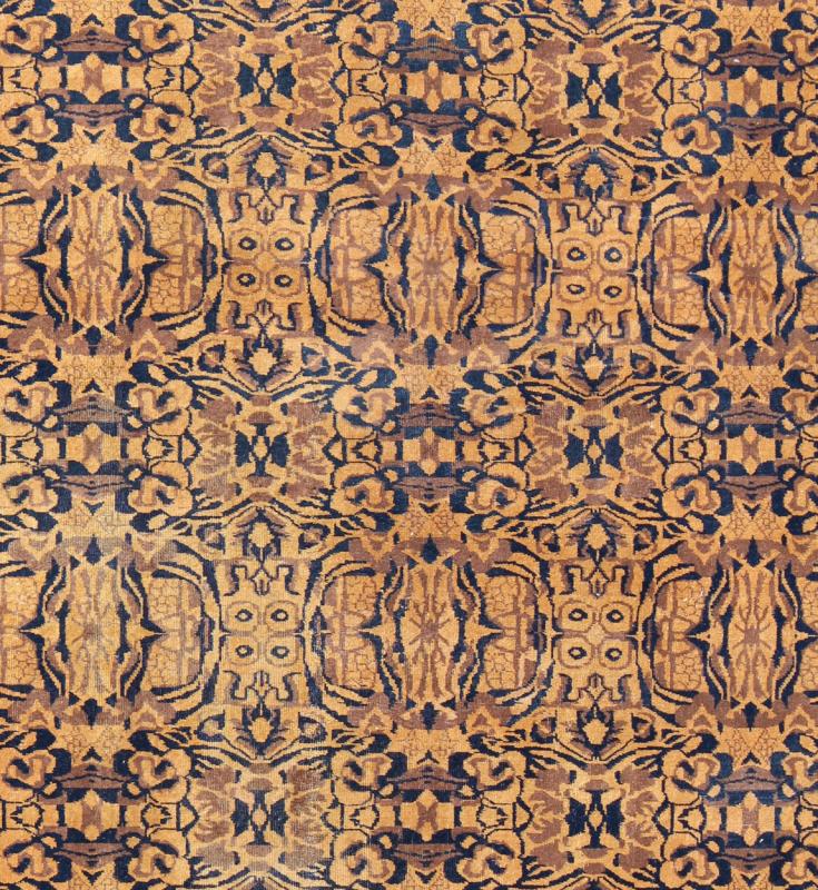 Vintage Mid - Century Modern Style in Navy, Camel, Caramel, Coffee & Golden Colors. Mid - Century Rug, Vintage Modern design Rug in Navy, Gold, Camel, Coffee, mocha and caramel Colors. Rug/TU - MTU - 3498. This Mid - Century Modern style rug feat... - Keivan Woven ArtsTU - MTU - 3498 - 7229Rug