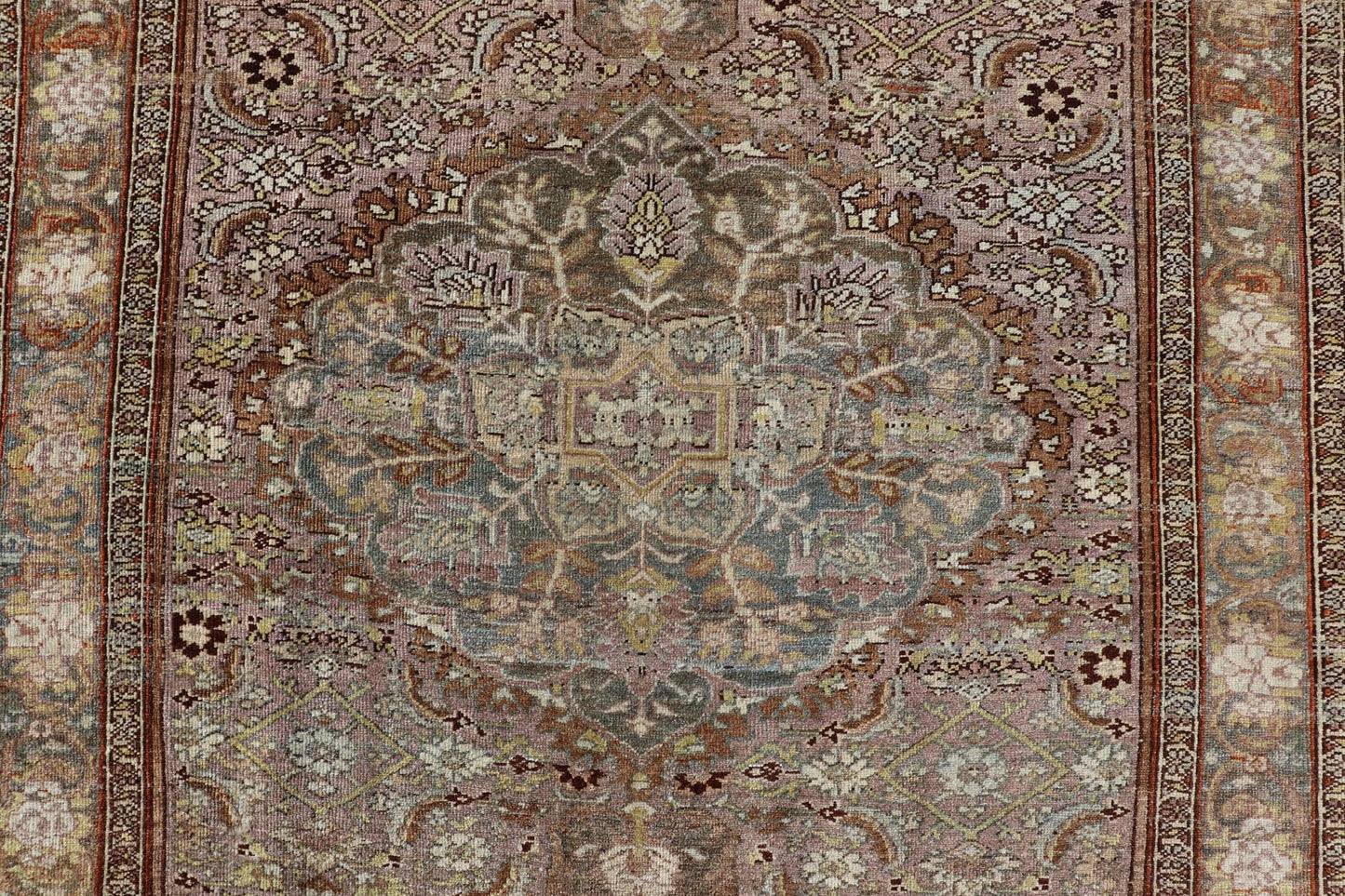 Measures: 4'4 x 6'8 Antique Persian Bidjar Rug with Floral Medallion and All - Over Vining Floral. Keivan Woven Arts / rug TU - MTU - 4656, country of origin / type: Iran / Bidjar, circa 1910. This antique bidjar rug has a central medallion surrou... - Keivan Woven ArtsTU - MTU - 4656 - 21997Rug