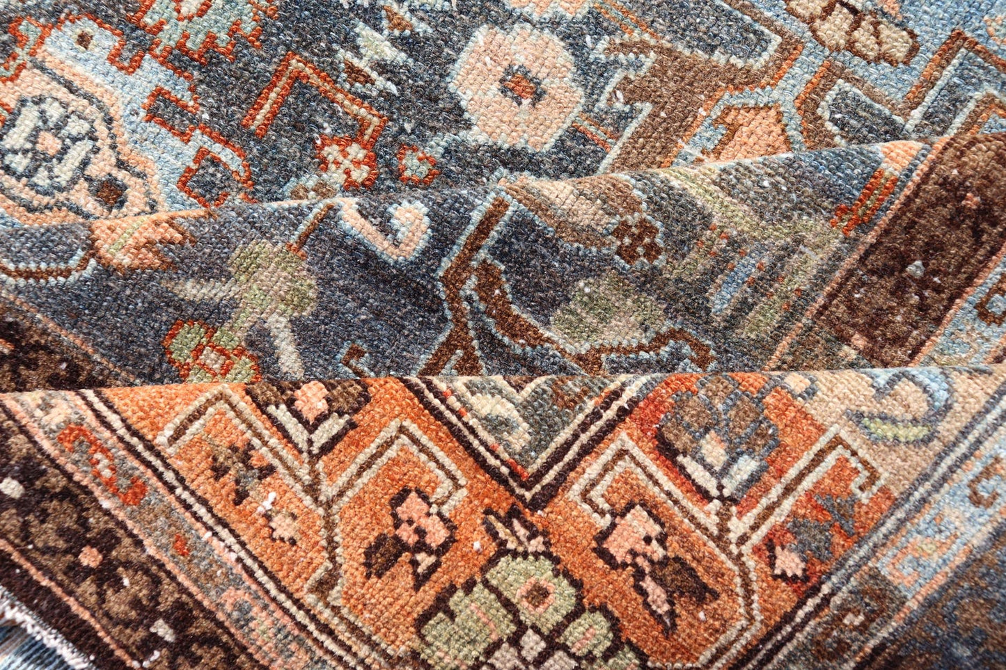 Measures: 4'4 x 6'2 Antique Persian Malayer Rug with All - Over Sub - Geometric Floral Design. Keivan Woven Arts; rug TU - MTU - 4676; country of origin / type: Persian / Malayer, circa 1920. This antique Persian Malayer rug features a layered medal... - Keivan Woven ArtsTU - MTU - 4676 - 22063Rug