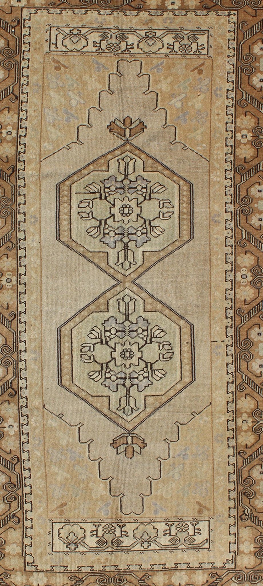 Vintage Turkish Oushak Carpet with Multi - Layered Diamond Medallions in Taupe Oushak Carpet with Multi - Layered Diamond Medallions in Taupe rug/tu - ugu - 136010 origin/turkey This vintage Oushak features a unique blend of colors and an intrica... - Keivan Woven ArtsTU - UGU - 136010 - 4676Rug