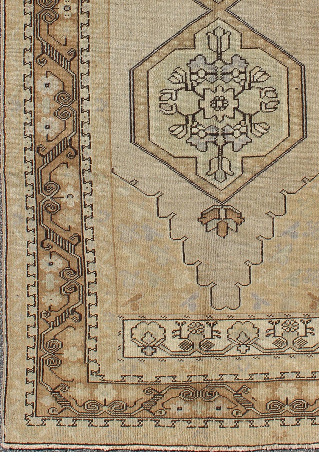 Vintage Turkish Oushak Carpet with Multi - Layered Diamond Medallions in Taupe Oushak Carpet with Multi - Layered Diamond Medallions in Taupe rug/tu - ugu - 136010 origin/turkey This vintage Oushak features a unique blend of colors and an intrica... - Keivan Woven ArtsTU - UGU - 136010 - 4676Rug