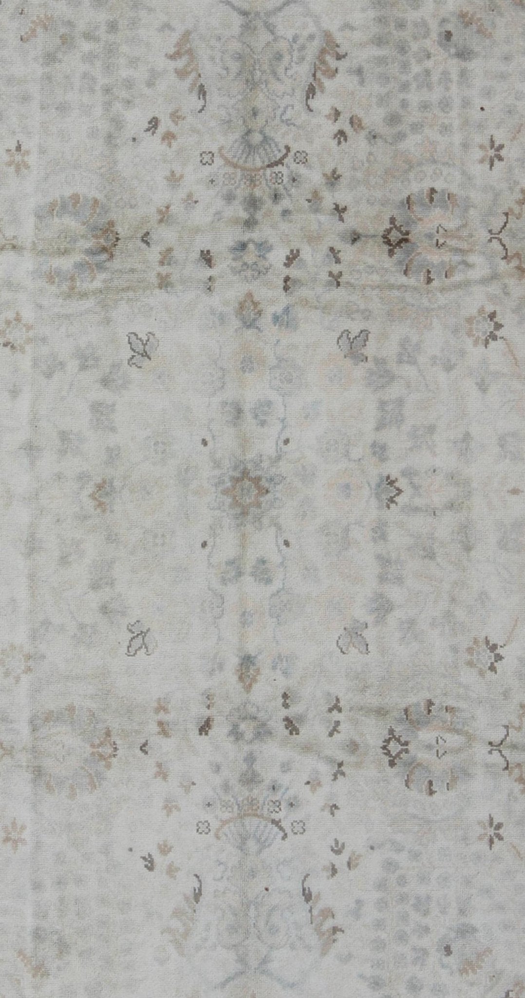 Neutral Vintage Turkish Oushak Rug with Floral Design and Medallions Measures: 6'0 x 9'9 Country of Origin: Turkey Type: Oushak Design: All - Over, Floral, Arabesque Keivan Woven Arts rug TU - VEY - 4611 Persian Rug, Authentic Persian Rug, Tur... - Keivan Woven ArtsTU - VEY - 4611 - 7917Rug