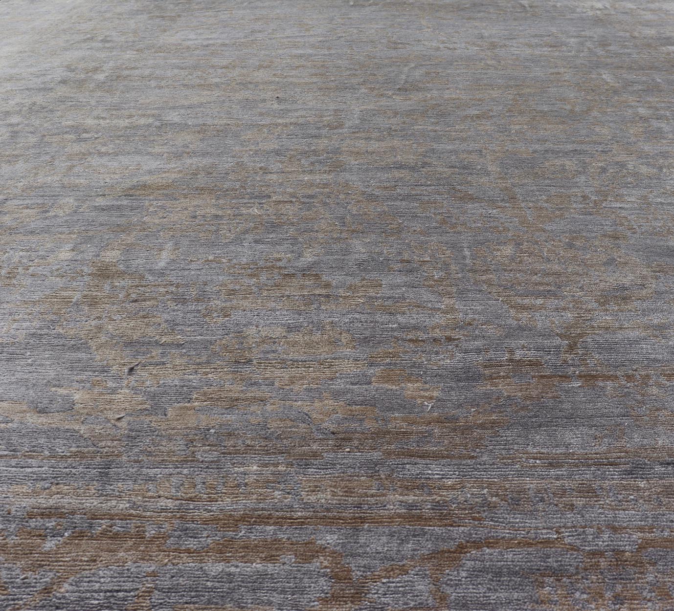Modern Hand - Knotted silk Tibetan Rug by Keivan Woven Arts Modern Hand - Knotted Silk Tibetan Rug by Keivan Woven Arts. This modern hand - knotted Tibetan rug features an all - over floral design set upon grey background with details in taupe. The ent... - Keivan Woven ArtsV21 - 0803 - 16973