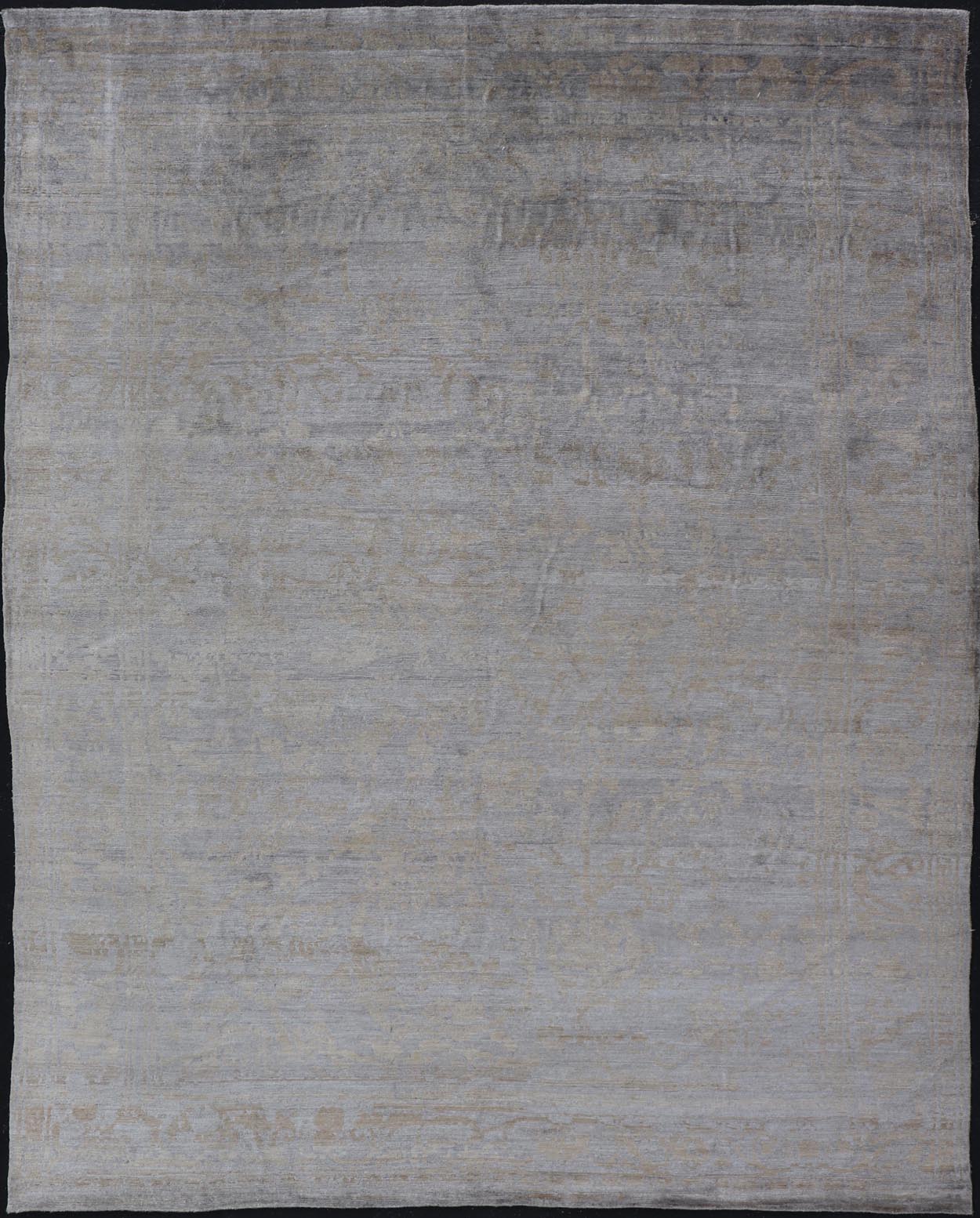 Modern Hand - Knotted silk Tibetan Rug by Keivan Woven Arts Modern Hand - Knotted Silk Tibetan Rug by Keivan Woven Arts. This modern hand - knotted Tibetan rug features an all - over floral design set upon grey background with details in taupe. The ent... - Keivan Woven ArtsV21 - 0803 - 16973