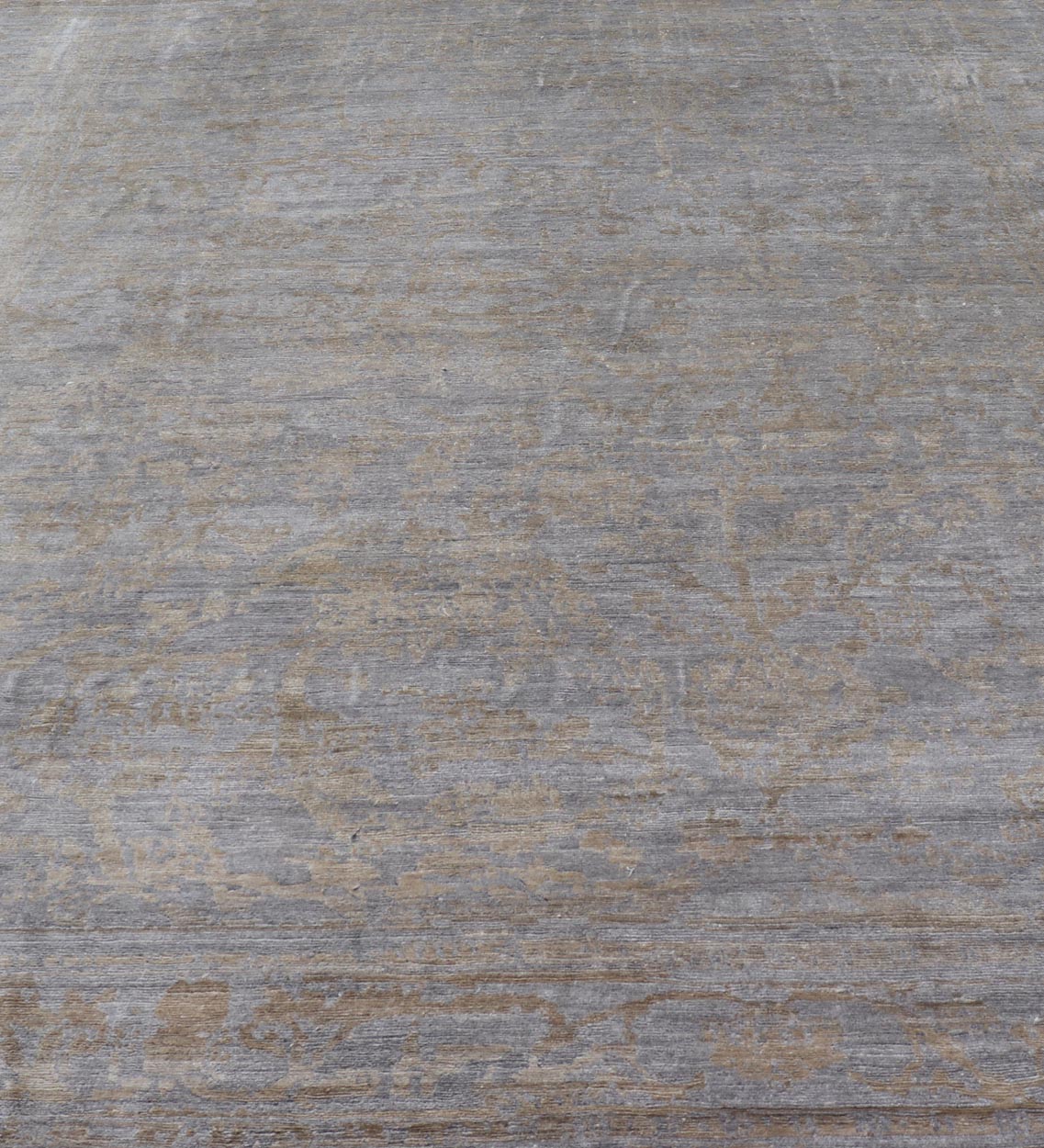 Modern Hand - Knotted silk Tibetan Rug by Keivan Woven Arts Modern Hand - Knotted Silk Tibetan Rug by Keivan Woven Arts. This modern hand - knotted Tibetan rug features an all - over floral design set upon grey background with details in taupe. The ent... - Keivan Woven ArtsV21 - 0803 - 16973