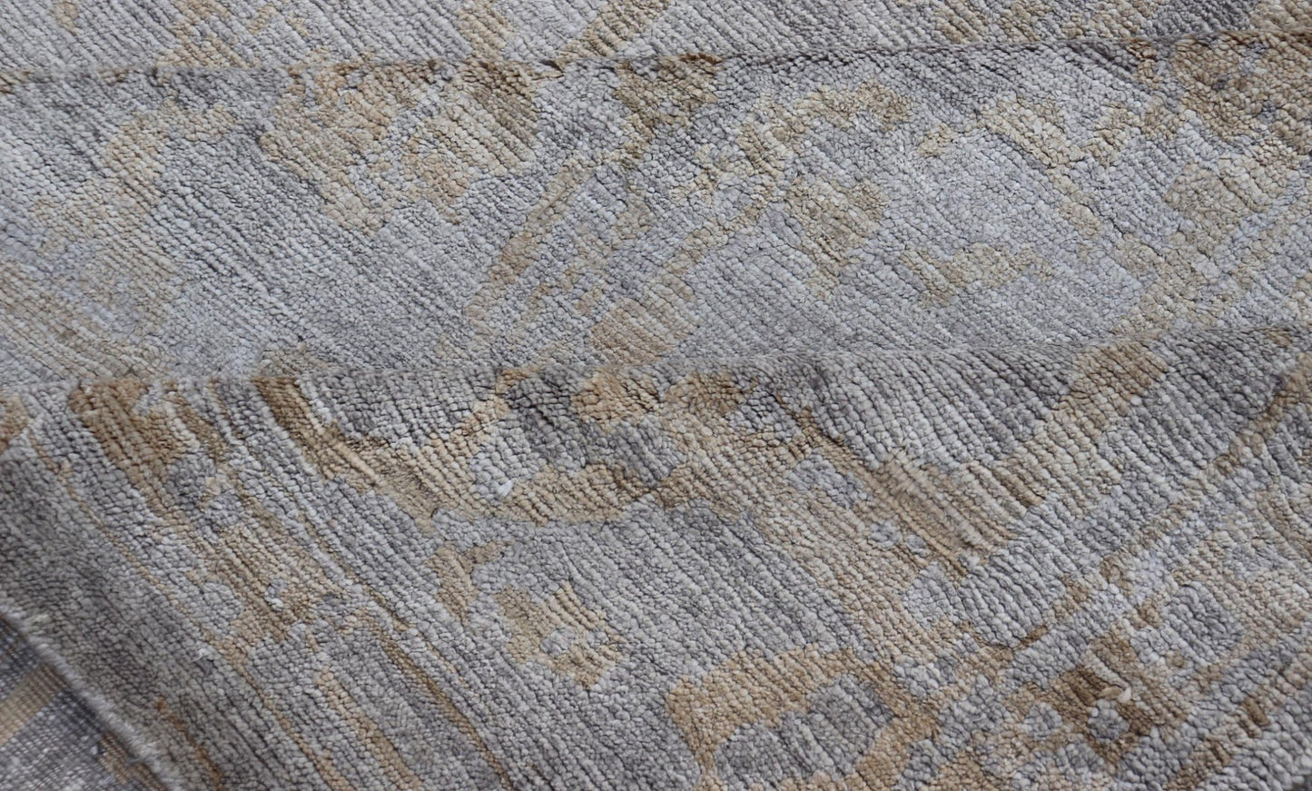Modern Hand - Knotted silk Tibetan Rug by Keivan Woven Arts Modern Hand - Knotted Silk Tibetan Rug by Keivan Woven Arts. This modern hand - knotted Tibetan rug features an all - over floral design set upon grey background with details in taupe. The ent... - Keivan Woven ArtsV21 - 0803 - 16973