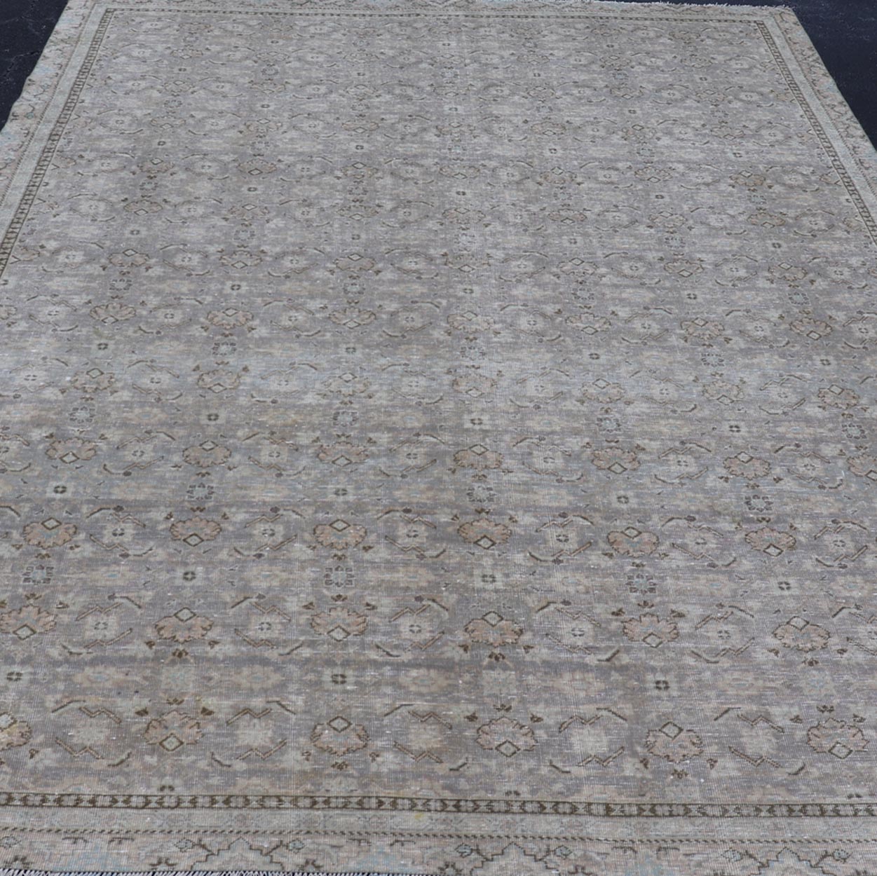 Antique Persian Tabriz Rug in All - Over Herati in Shades of Lavender and Tan. Keivan Woven Arts/ rug W22 - 0602 - A, country of origin / type: Iran/ Tabriz, circa 1930. Measures: 8'6 x 11'8 This fine Tabriz rug features an intricate and detailed bord... - Keivan Woven ArtsW22 - 0602 - A - 24898Rug