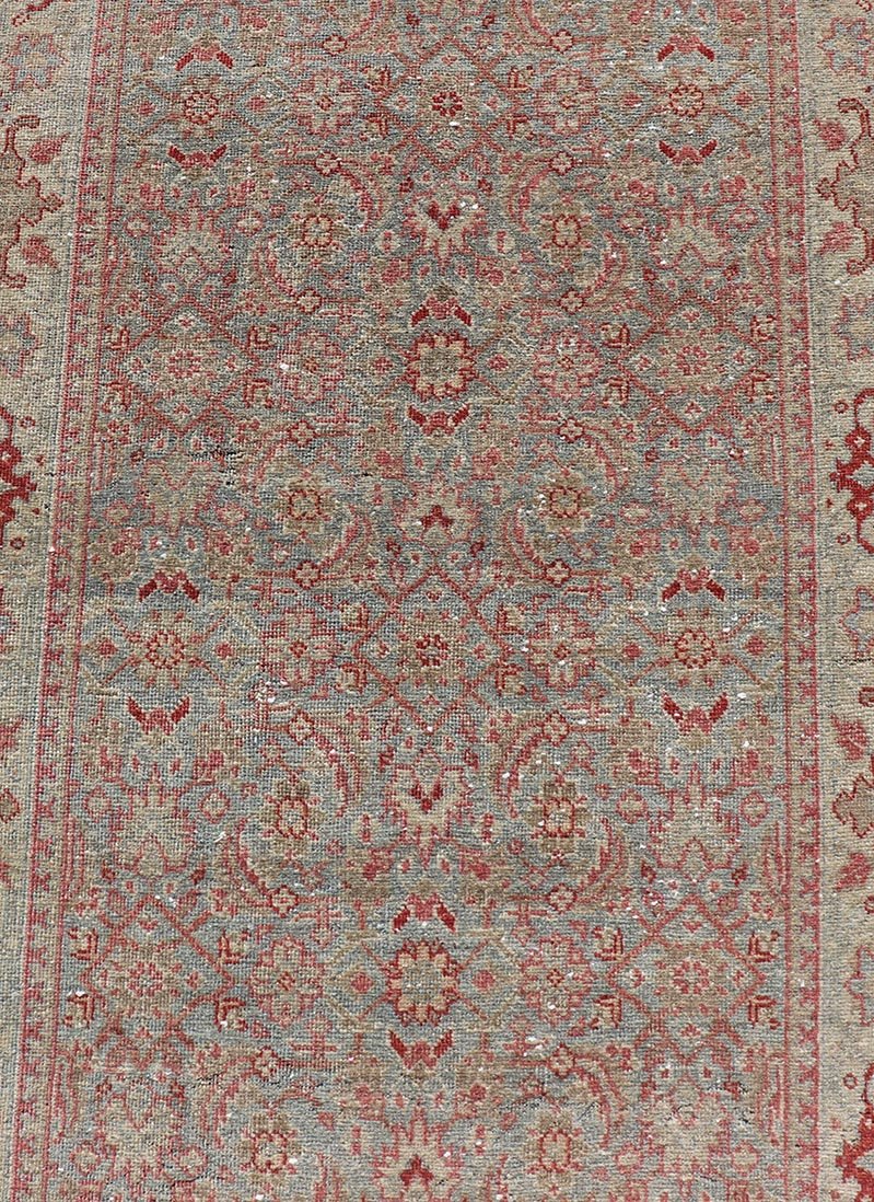 Long Persian Tabriz Runner with Sophisticated Design Keivan Woven Arts. Rug/W22 - 1006, origin/ Persian Antique Tabriz Runner. Measures: 2'7 x 20'6 This antique Persian runner with a sophisticated design features a unique color combination wi... - Keivan Woven ArtsW22 - 1006 - 22404Rug