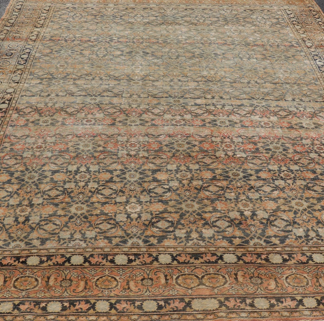 Keivan Woven Arts Antique Persian Yazd Rug with Floral - Geometric Design. rug X23 - 0902, Keivan Woven Arts / country of origin / type: Iran / Yazd, circa 1910 Measures: 9'6 x 13'10 This antique Persian Yazd carpet (circa 1910) features a refin... - Keivan Woven ArtsX23 - 0902 - 25098Rug
