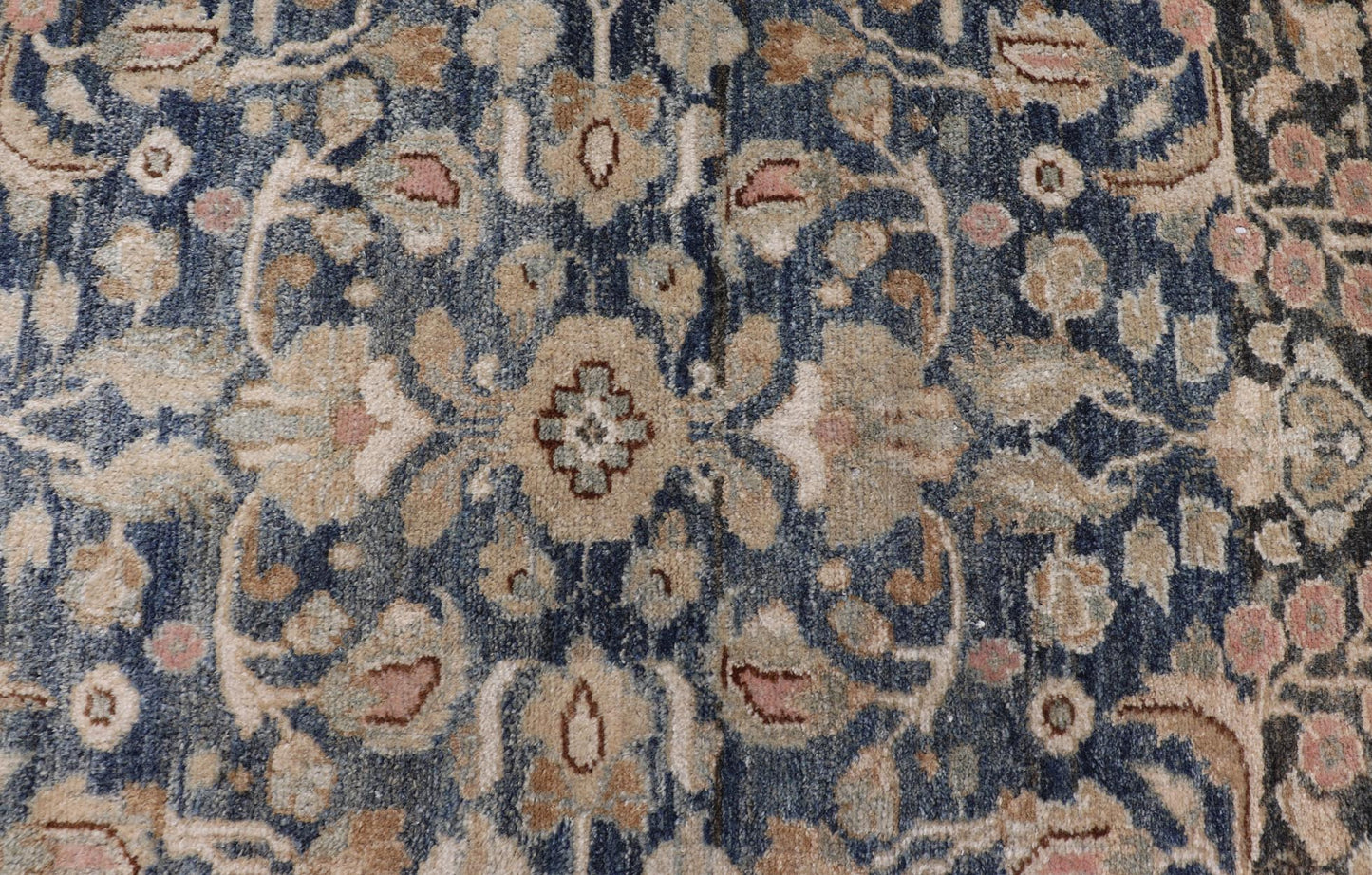 Measures: 2'3 x 3'9 Blue Oriental Floral Area Rug with Beige and Blue by Keivan Woven Arts. Rug/ X23 - 1107 / Iran, early 20th Century, hand knotted rug. This image depicts a beautiful rectangular area rug featuring a traditional oriental design.... - Keivan Woven ArtsX23 - 1107 - 27397Rug