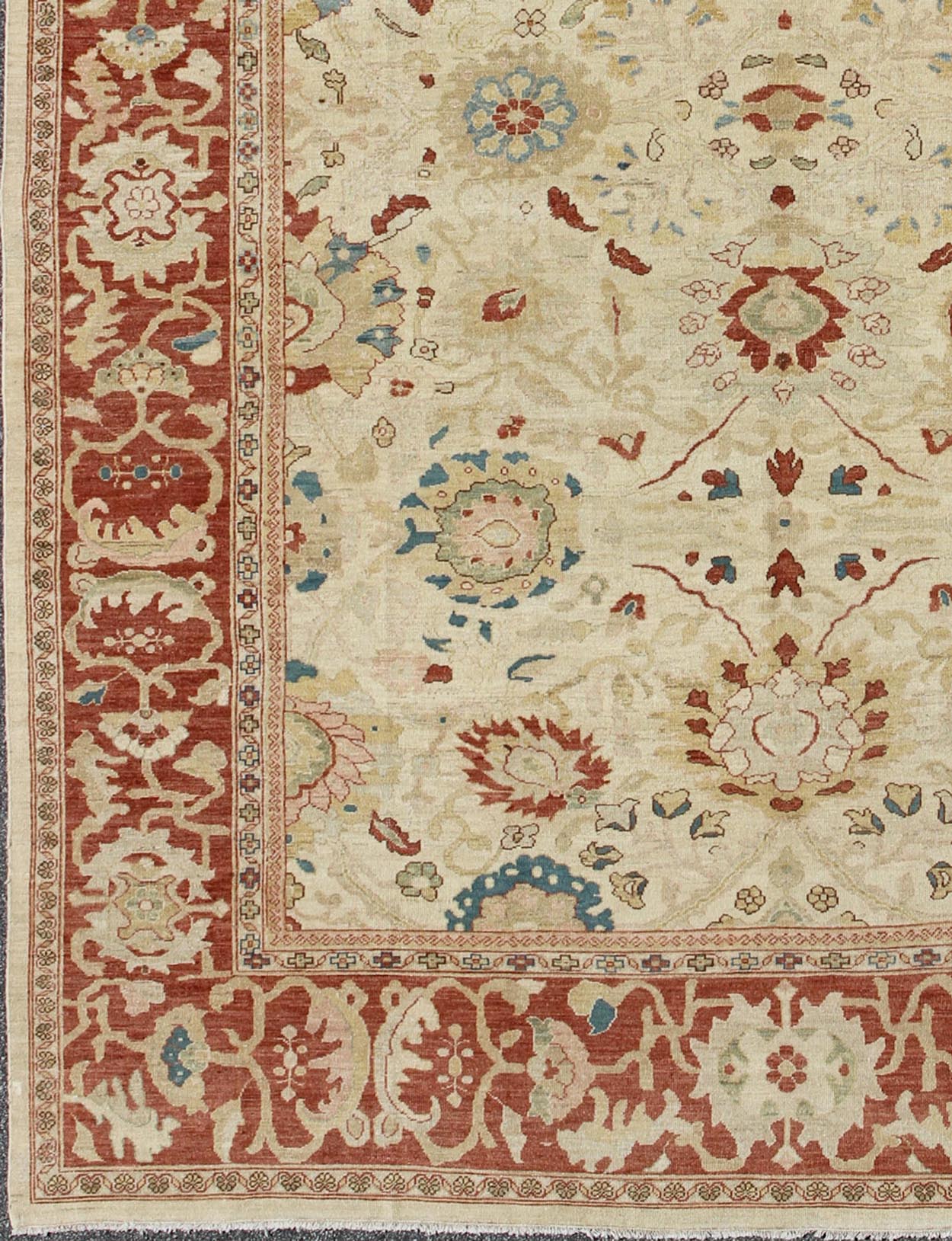 Vintage Persian Sultanabad Rug, country of origin / type: Iran / Sultanabad, circa Late - 20th Century. Measures: 11'1 x 14'6. This beautiful and large vintage Persian Sultanabad rug displays a gorgeous, all - over sub - geometric design paire... - Keivan Woven ArtsZI - 5019 - 1189Rug