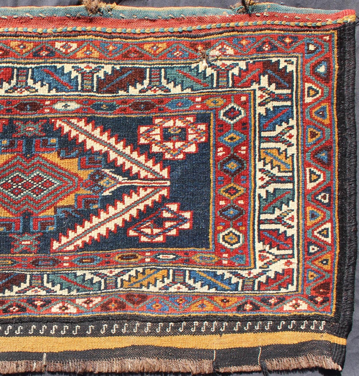 Small Antique Turkestanian Yomud Rug with Tribal Diamond Medallion Design, rug 10 - ke - 1000, country of origin / type: Turkestan / Yomud, circa 1870s This small antique Yomud rug is unique in its central medallion design. A diamond - shaped medallio... - Keivan Woven Arts10 - KE - 1000 - 1181Rug