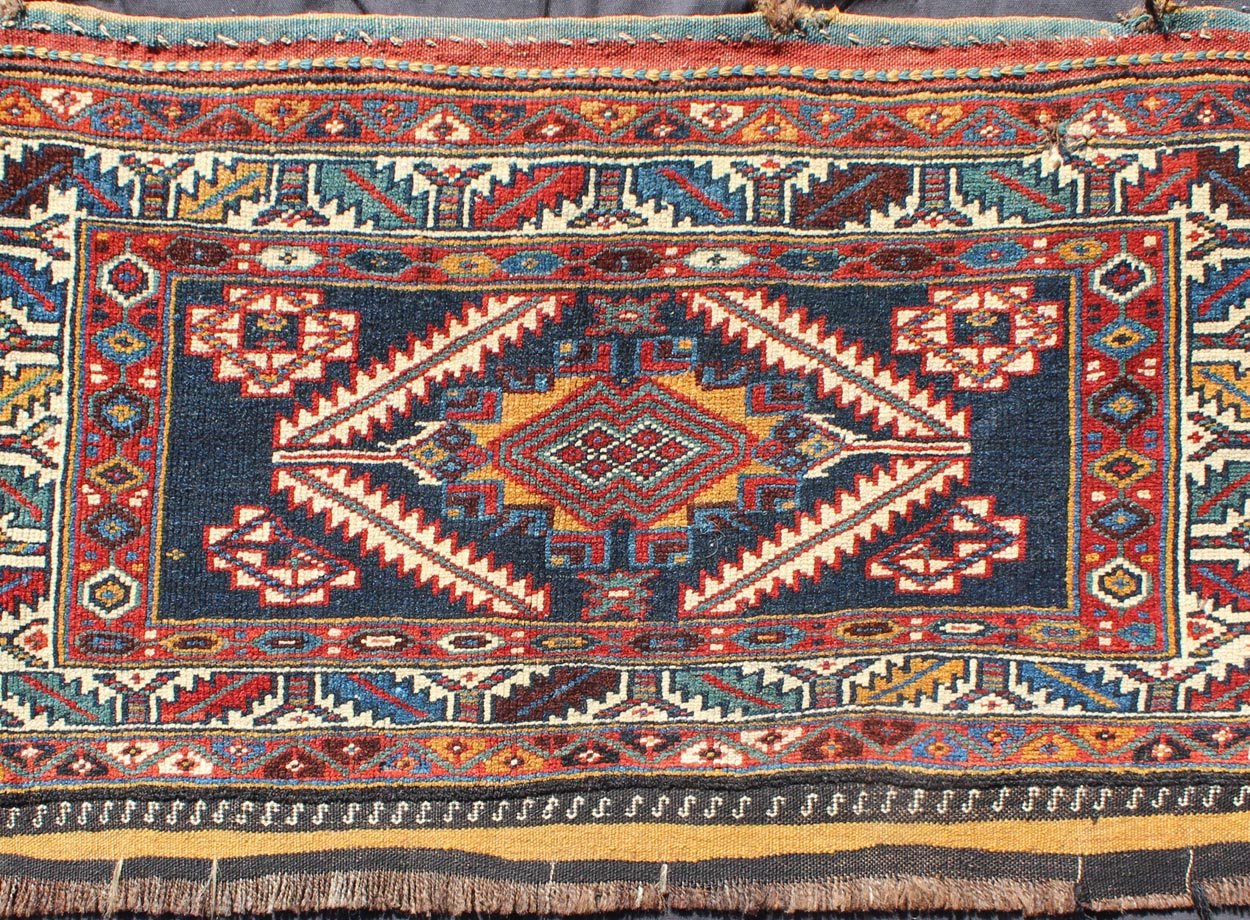 Small Antique Turkestanian Yomud Rug with Tribal Diamond Medallion Design, rug 10 - ke - 1000, country of origin / type: Turkestan / Yomud, circa 1870s This small antique Yomud rug is unique in its central medallion design. A diamond - shaped medallio... - Keivan Woven Arts10 - KE - 1000 - 1181Rug