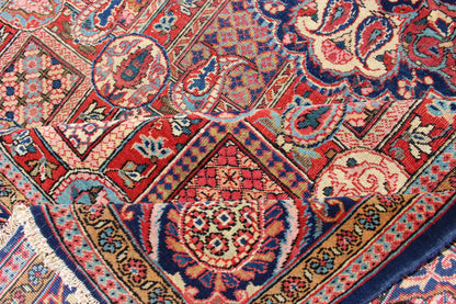 Antique Kashan Rug This finely woven area - size kurk dabir Kashan antique Persian rug creates a sense of great harmony and inspiration through its use of an elaborate vase design overflowing with finely detailed flowers. The piece boasts a joyous... - Keivan Woven Arts10 - KE - 306 - 227Rugs