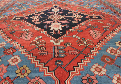 Antique Persian Bakhshaish Carpet with a Unique Geometric Medallion and Design, 10 - KE - 319, late 19 Century Persian Bakhshaish Crafted in northwest Persia of Azerbijan district, this superb antique Bakshaish rug contains the best features of these pr... - Keivan Woven Arts10 - KE - 319 - 717Rug