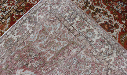 Keivan Woven Arts - Antique Persian Bakhtiari Rug With Classic Ornate Central Medallion Design. Rug/11 - 80703, Antique Bakhtiari This antique multicolored Persian Bakhtiari rug from early 20th century Iran features beautiful Brick red background ... - Keivan Woven Arts11 - 80703 - 247Rugs