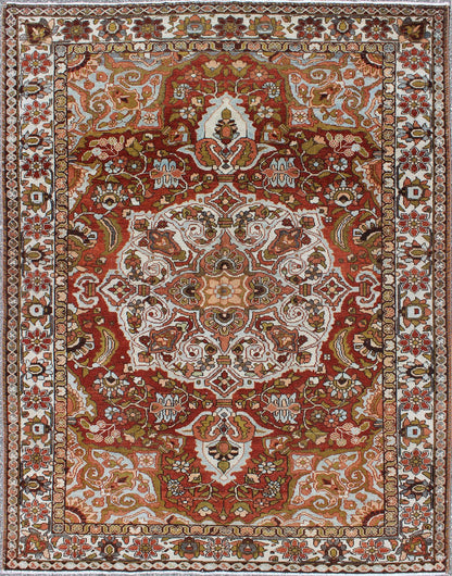 Keivan Woven Arts - Antique Persian Bakhtiari Rug With Classic Ornate Central Medallion Design. Rug/11 - 80703, Antique Bakhtiari This antique multicolored Persian Bakhtiari rug from early 20th century Iran features beautiful Brick red background ... - Keivan Woven Arts11 - 80703 - 247Rugs