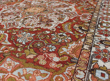 Keivan Woven Arts - Antique Persian Bakhtiari Rug With Classic Ornate Central Medallion Design. Rug/11 - 80703, Antique Bakhtiari This antique multicolored Persian Bakhtiari rug from early 20th century Iran features beautiful Brick red background ... - Keivan Woven Arts11 - 80703 - 247Rugs