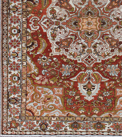 Keivan Woven Arts - Antique Persian Bakhtiari Rug With Classic Ornate Central Medallion Design. Rug/11 - 80703, Antique Bakhtiari This antique multicolored Persian Bakhtiari rug from early 20th century Iran features beautiful Brick red background ... - Keivan Woven Arts11 - 80703 - 247Rugs