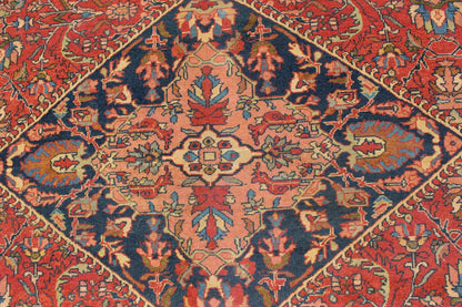 Antique Persian Fine Weave Sultanabad Rug in Tomato Red Background. Antique Persian fine weave Sultanbad rug. Keivan Woven Arts / rug 13 - 0301, country of origin / type: Iran / Sultanabad, circa 1900. Measures: 10'10 x 13'8. A beautiful Sultanabad... - Keivan Woven Arts13 - 0301 - 4036Rug